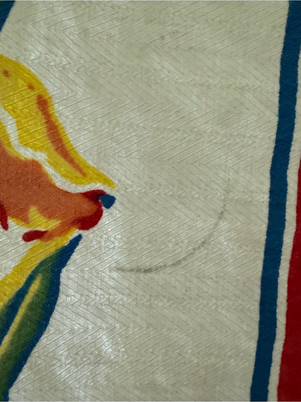 Vintage Mid Century Printed Cotton Tablecloth Pedigree Tag 1950's - Picture 4 of 11